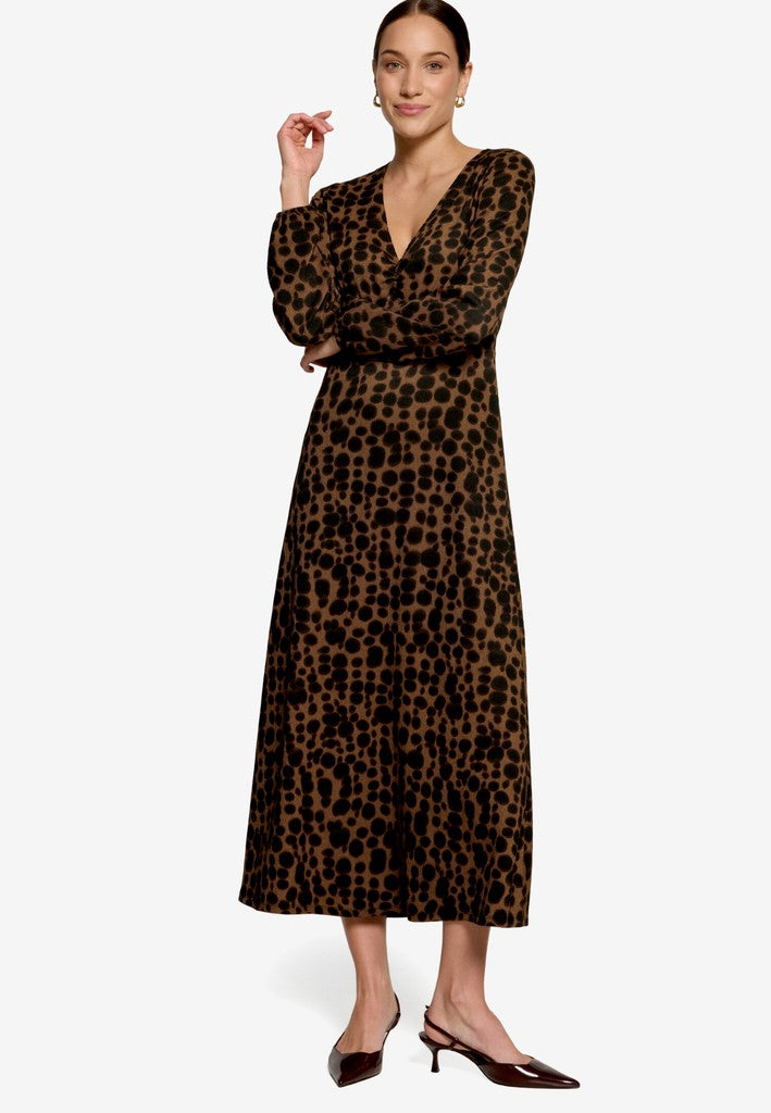 Kleid Lang 1/2 Arm | color: Braun