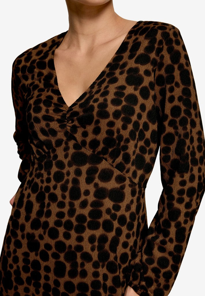 Kleid Lang 1/2 Arm | color: Braun