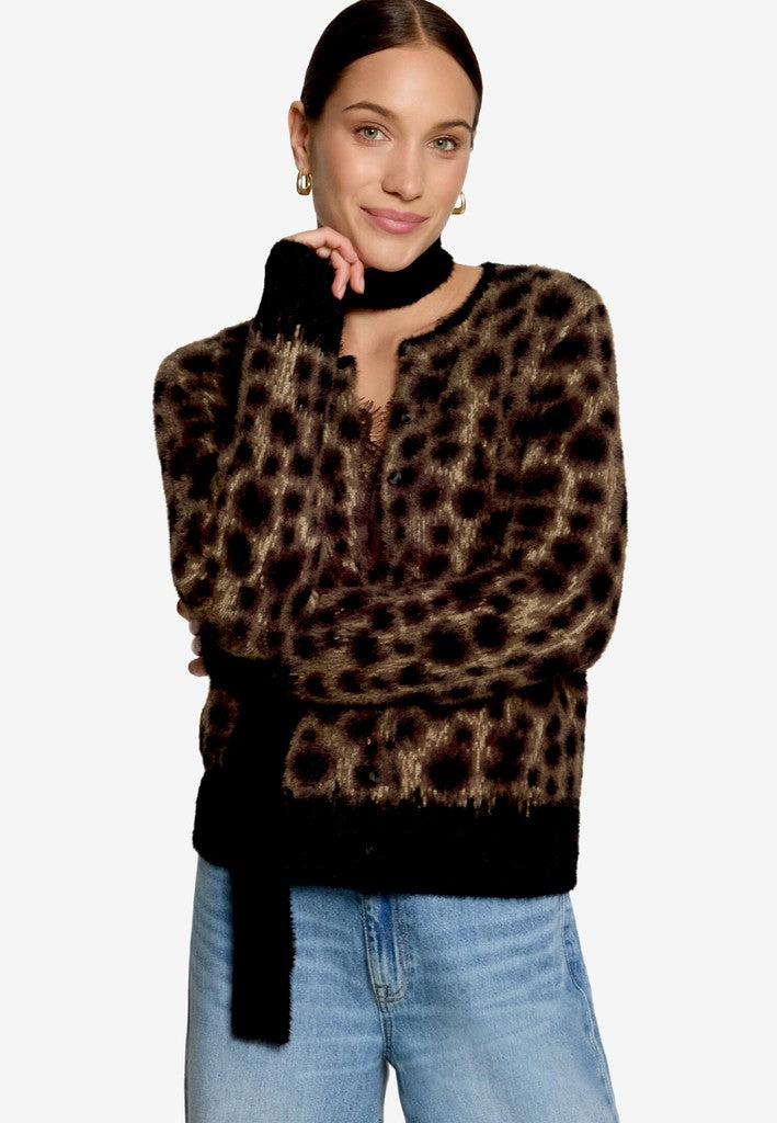 Strickjacke Kurz 1/2 Arm | color: Braun