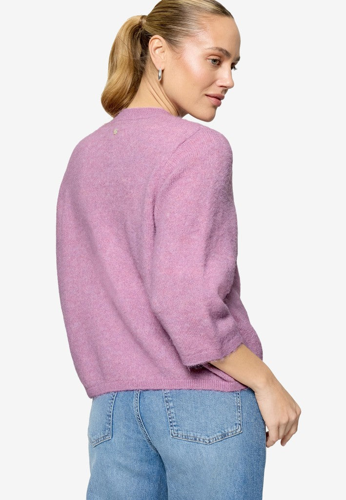 Strickjacke Kurz 3/4 Arm | color: Rosa