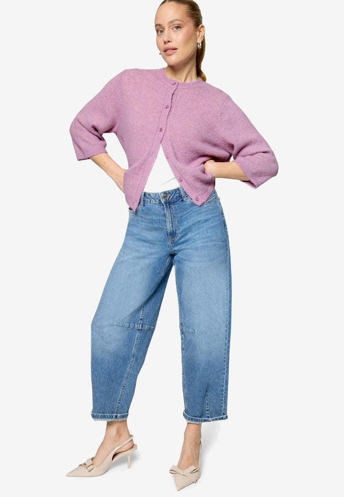 Strickjacke Kurz 3/4 Arm | color: Rosa