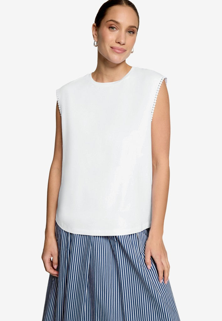Shirt Kurz ohne Arm | color: Weiß
