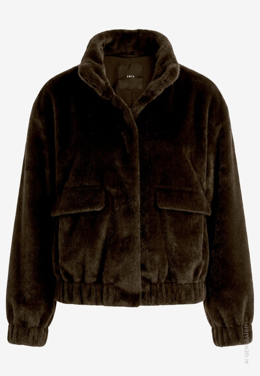 Jacke Plüsch | color: Braun