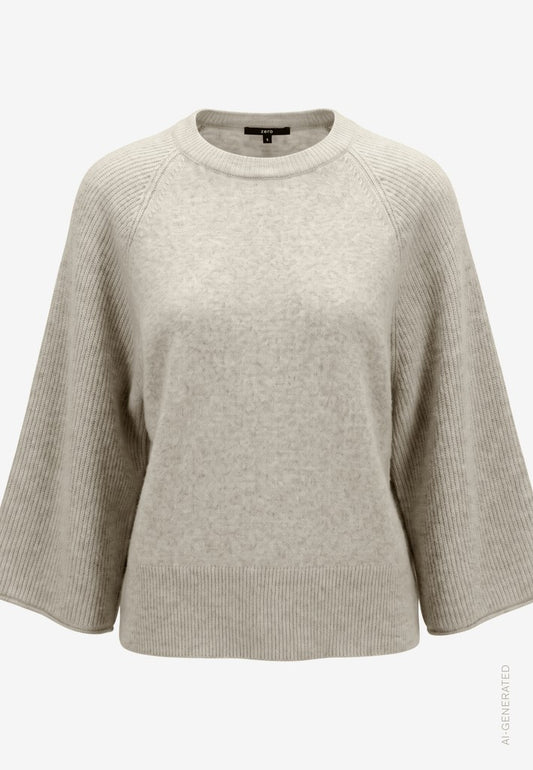 Strickpullover Kurz 3/4 Arm | color: Beige