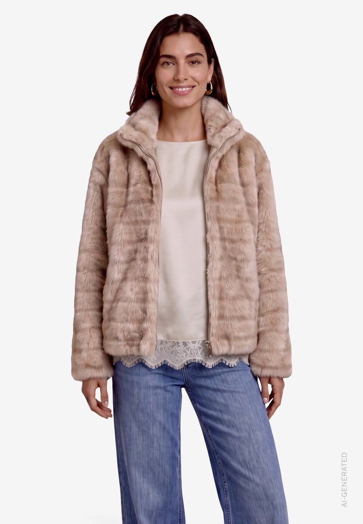 Jacke Plüsch | color: Weiß