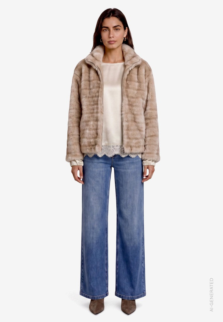 Jacke Plüsch | color: Weiß