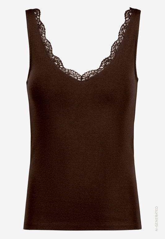 Top Kurz Trägertop | color: Braun
