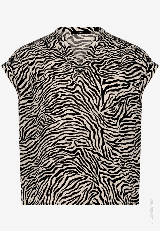 Bluse Kurz 1/2 Arm | color: Schwarz