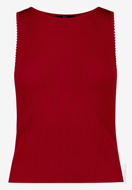Strickpullover Kurz ohne Arm | color: Rot