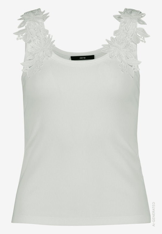 Top Kurz Tanktop | color: Weiß